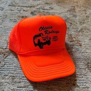 Olivia Rodrigo Orange Trucker Hat